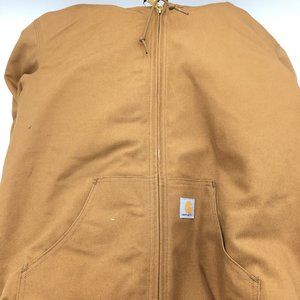 Carhartt Men's Loose Fit Firm Duck Insulated Flannel-Lined Active Jacket